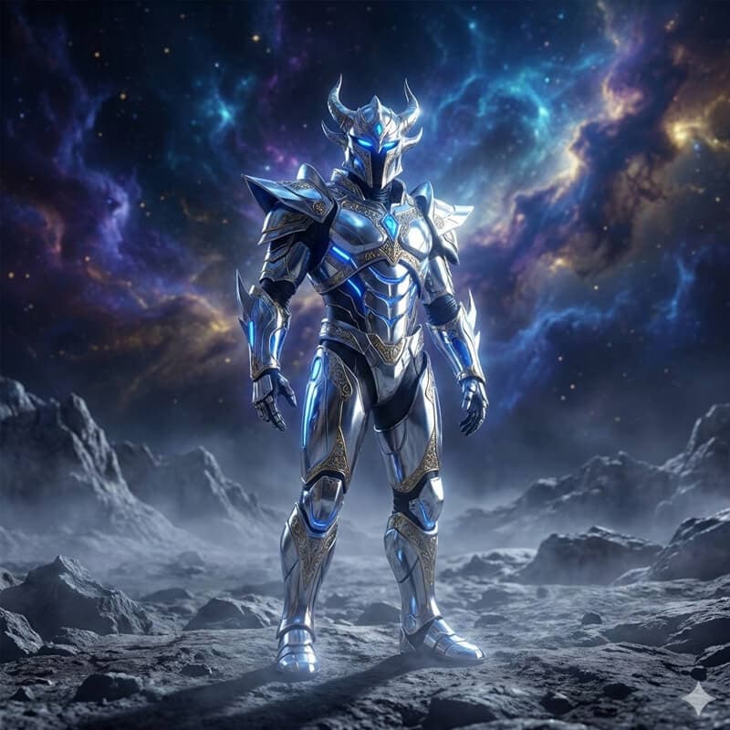 AI generated image from prompt - cosmic warrior