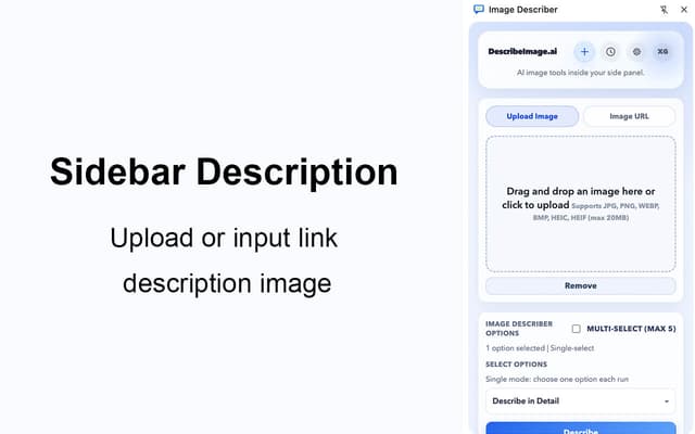 AI 图片描述 Chrome 扩展 - 前往 Chrome Web Store